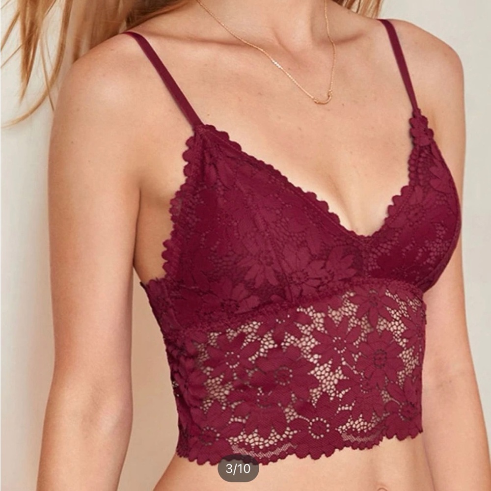 Luvlette floral lacr longline bralette